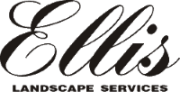Logo for Ellis Landscape Services with "Ellis" in large cursive font and "Landscape Services" in smaller uppercase letters below.